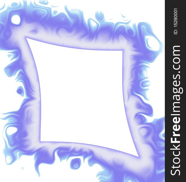 Blue abstract frame background. digitally rendered