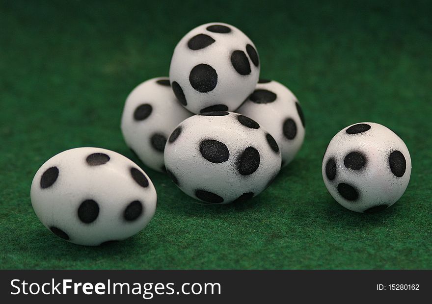 Arrangement of black spotted eggs. Arrangement of black spotted eggs