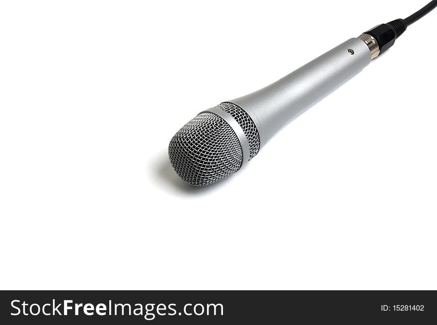 Microphone isolated over white background