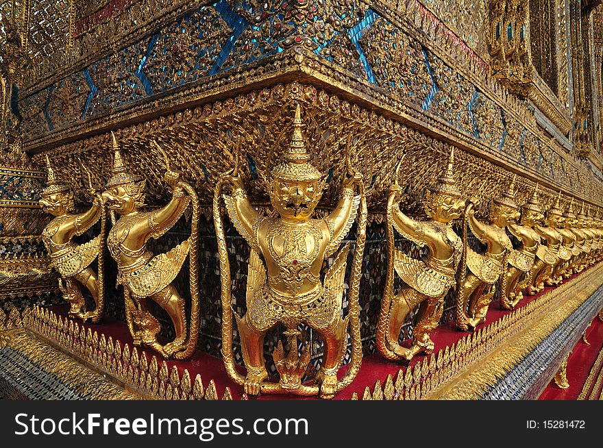 Statue of Garuda at Wat Pra Kaew in Thailand