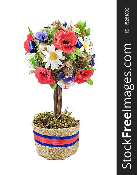 Celebratory Decorative Tree In A Pot