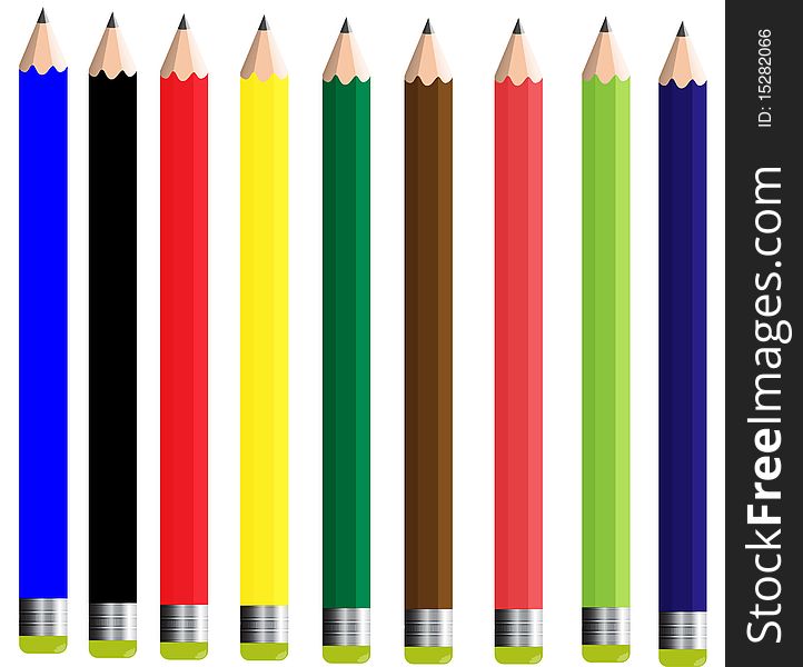 Colorful pencil set