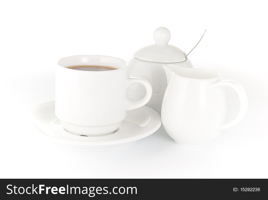 Coffe Cup  Isolated On White Background