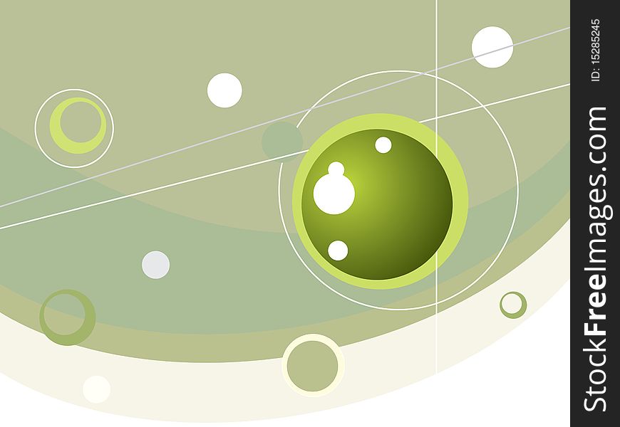 Green background with circles and lines