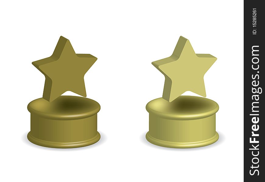 Gold Star Award with two shades of gold