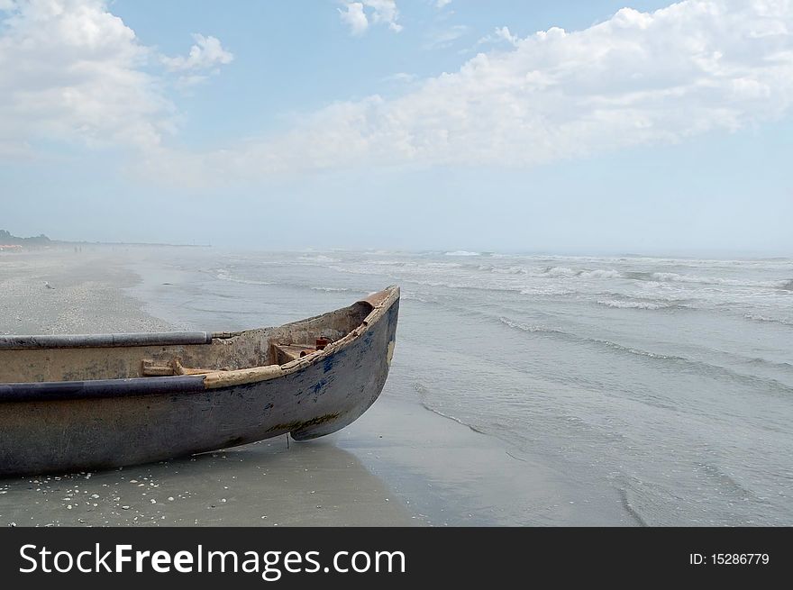 Vintage Wooden Fisherman Boat