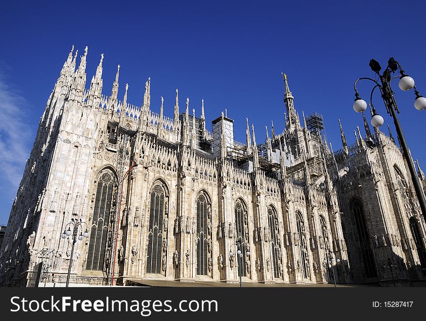 great cathedral of Milan city. great cathedral of Milan city