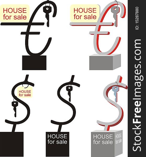 Symbol Sale Of Real Estate, Vector Illustration