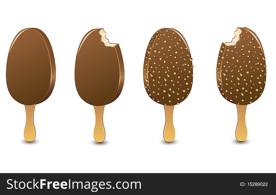 Ice-cream illustration isolated on white background