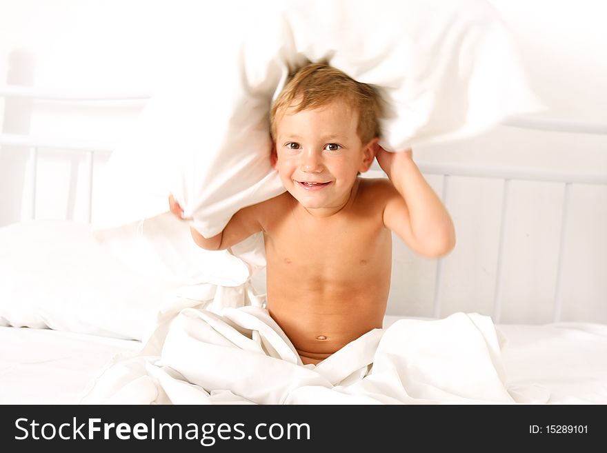 Cute Child In Bed