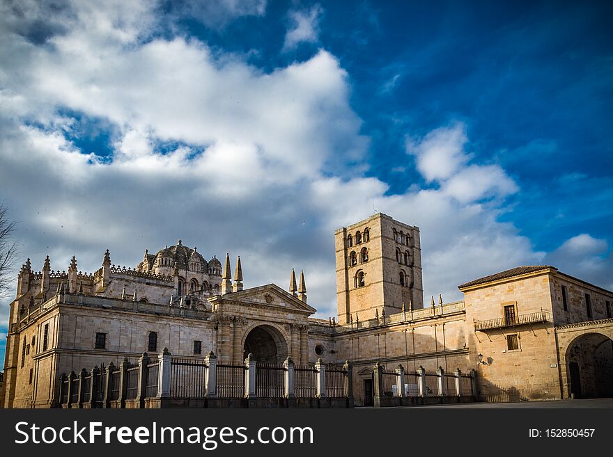 View of the center of Segovia, Spain