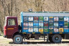 Truck With Beehives Stock Photography Truck With Beehives Stock Photography