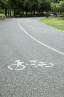 Bicycle Road Sign Royalty Free Stock Photo