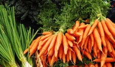 Carrots And Green Onions Stock Photography Carrots And Green Onions Stock Photography