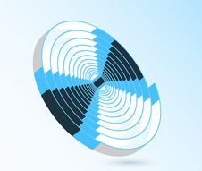 Abstract Blue Swirl Spiral Illustration Royalty Free Stock Photo