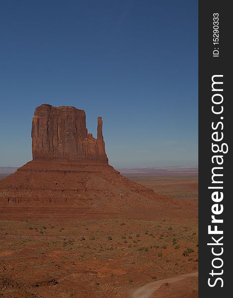 Red Sand And Juniper Under Mitten Butte Monument Valley Navajo Tribal Park Arizona