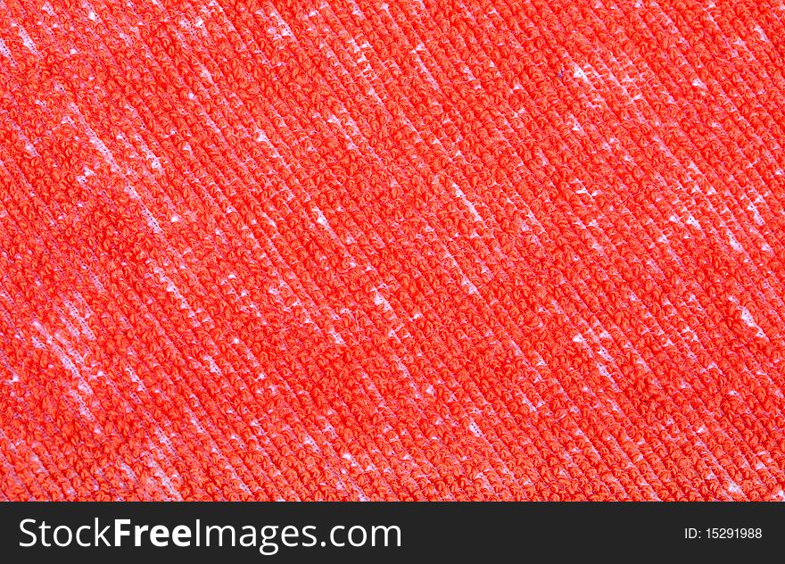 Fluffy red towel textured background