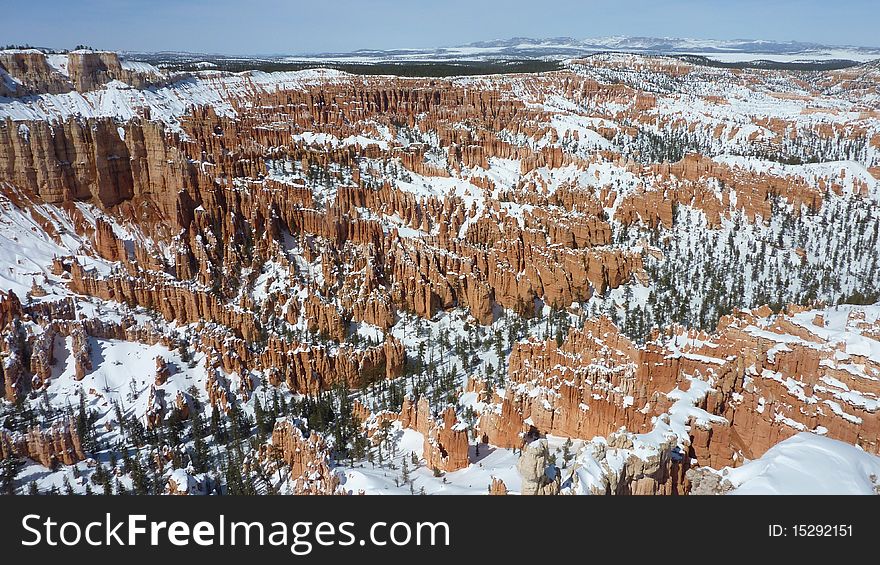 View of the National Park Bryce Canyon. View of the National Park Bryce Canyon.