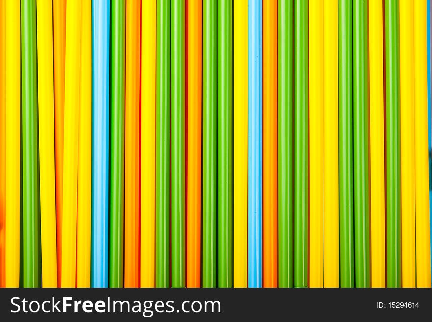 Colored cocktail tubes fun background
