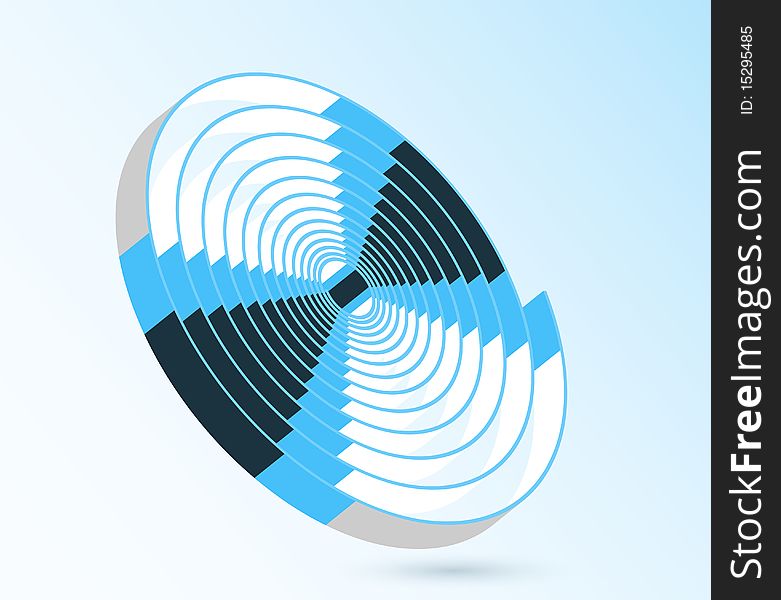 Abstract blue swirl spiral illustration