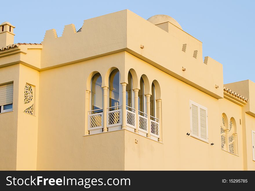 Arabian style artistic building in Spain