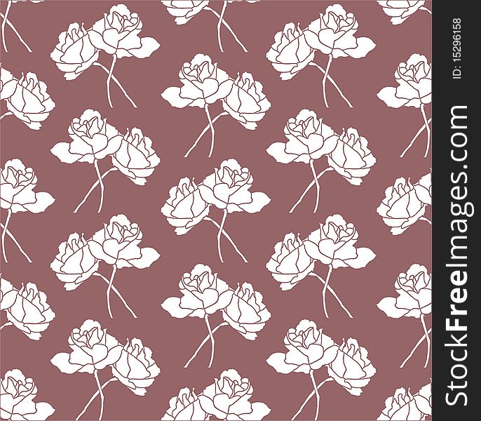 Seamless floral background with beautiful roses