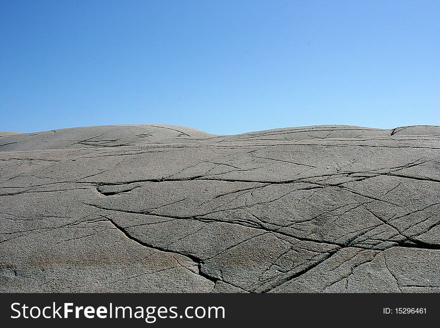 The rock shoreline of Peggy's Cove, Nova Scotia