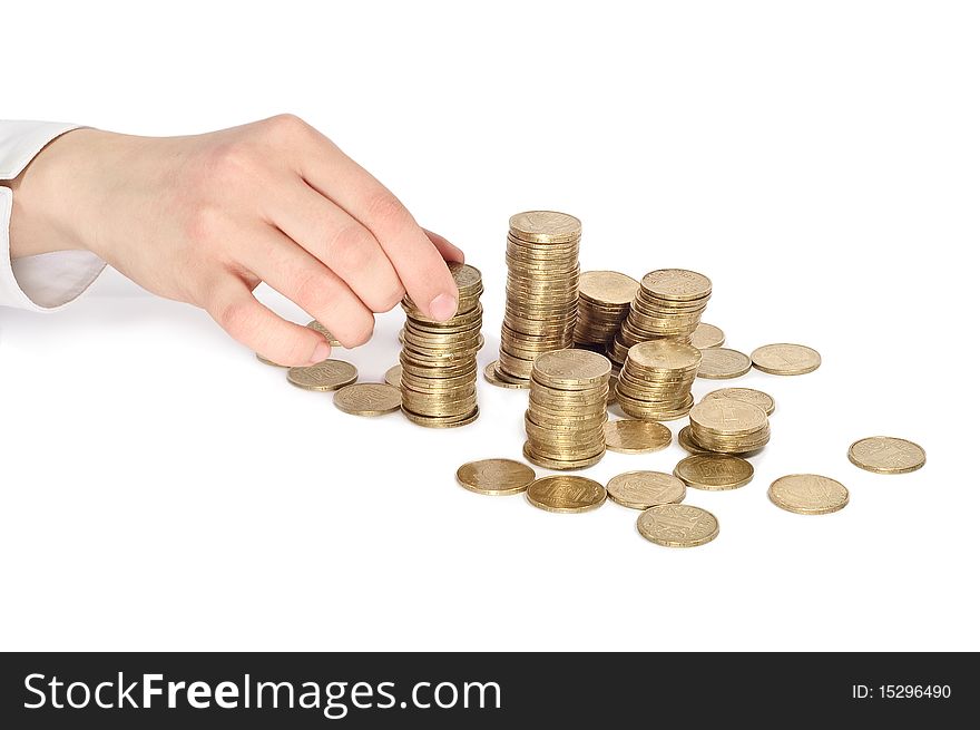 Hand Building Towers From Coins