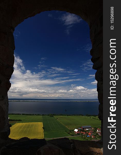 Swedish countryside near Jonkoping, view from above