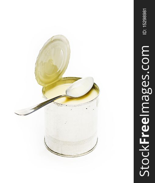 Canning jar in white background