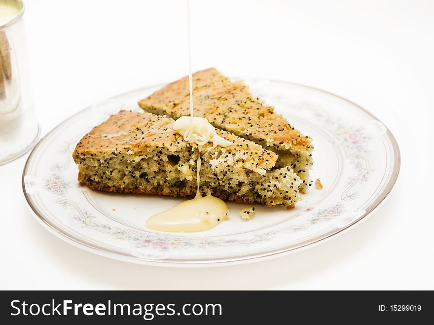 Pie with a poppy and spissated milk. Pie with a poppy and spissated milk