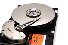 Disk Drive On White Background Royalty Free Stock Photography