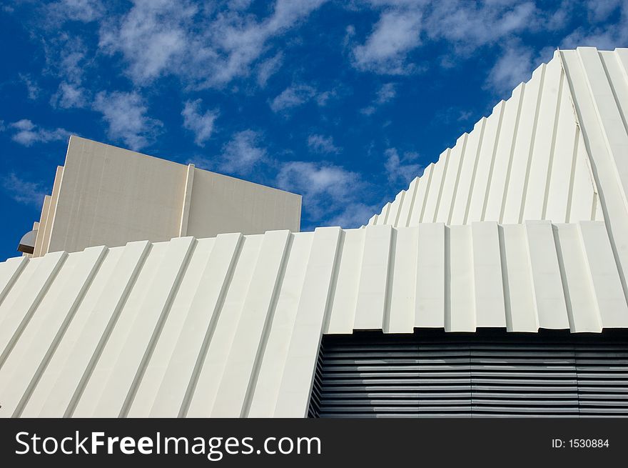 Perth entertainment centre-architectural abstract; made of corrugated iron and steel and concrete