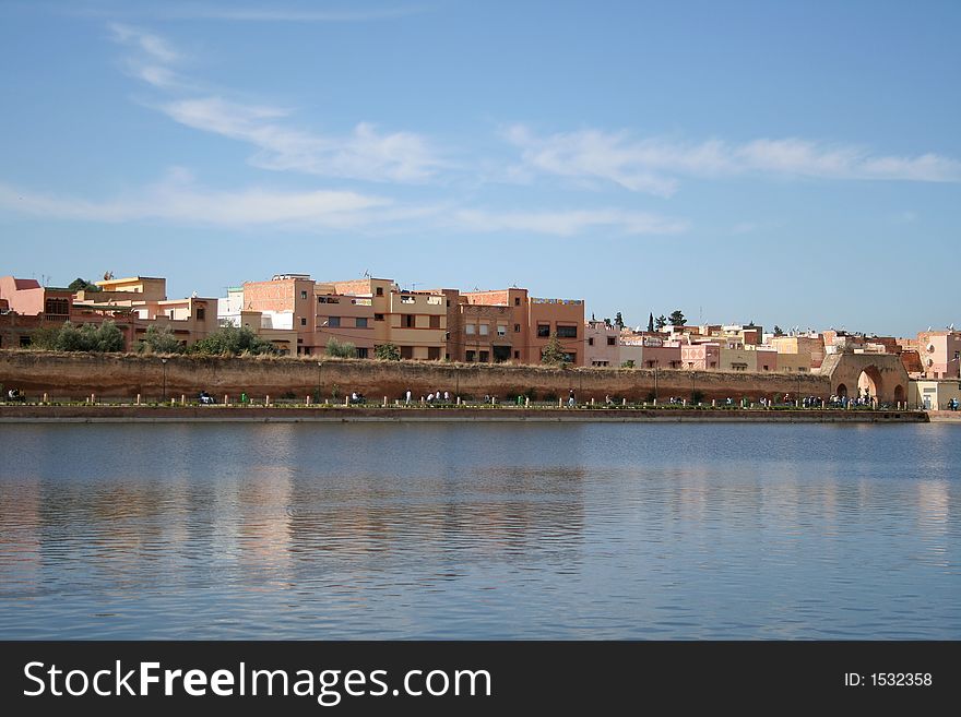 Panoramic view at part of Meknes town (Morocco). Panoramic view at part of Meknes town (Morocco)