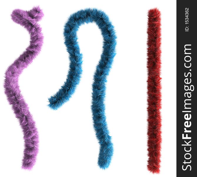 3d multi color fur plumy lines for use with gifts decoration or women's clothes. 3d multi color fur plumy lines for use with gifts decoration or women's clothes