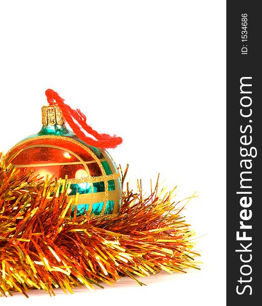Christmas decoration ornament ISOLATED over white