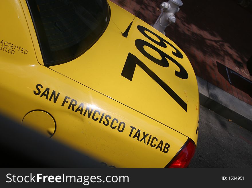 Taxi in San Francisco City. Taxi in San Francisco City