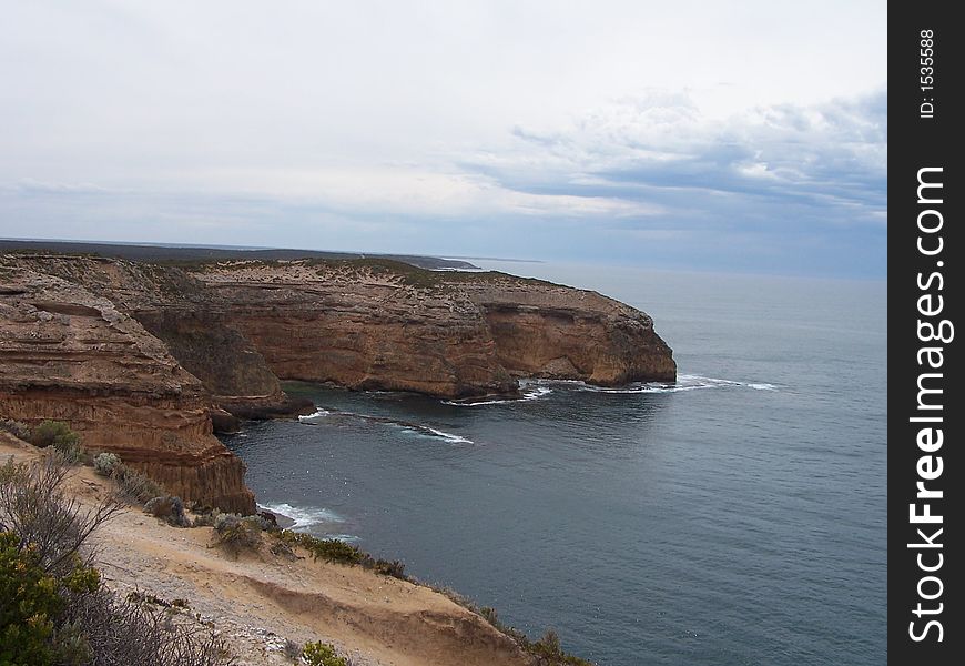 View along the coast in south australia. View along the coast in south australia