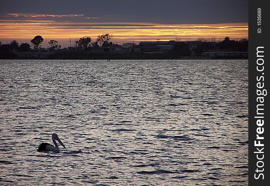 Sunset on the york peninsular south australia