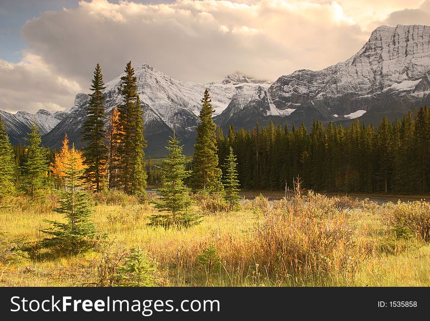 A typical scene in the Canadian Rockies. A typical scene in the Canadian Rockies