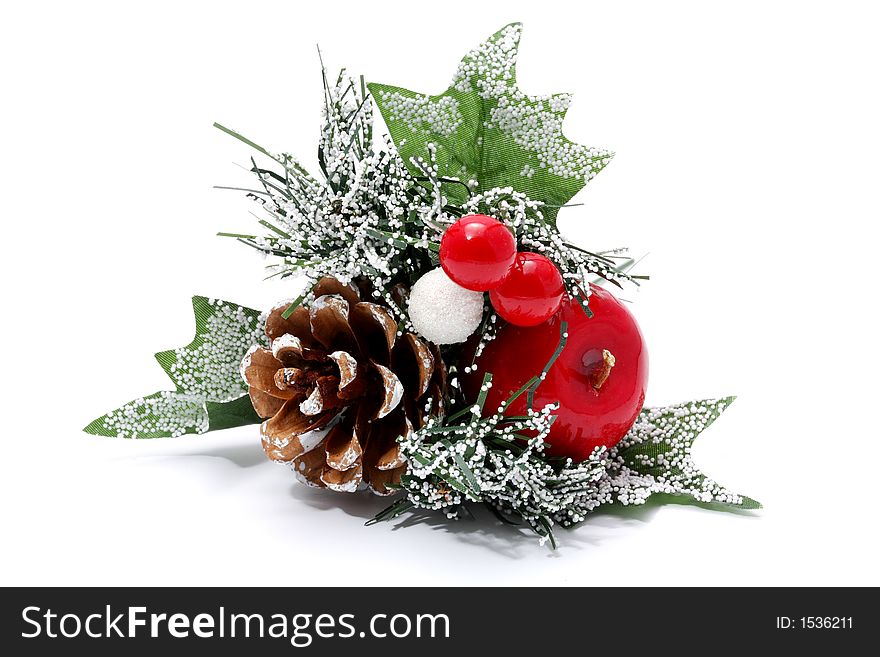 Christmas season ornaments on a white background for use on multiple designs. Christmas season ornaments on a white background for use on multiple designs