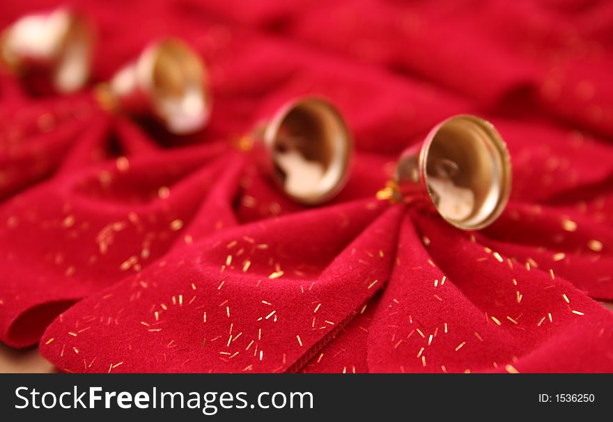 Christmas Bows Close-up, Shallow DOF, Focus on Ribbon