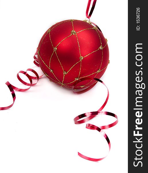 Christmas ornament isolated on a white