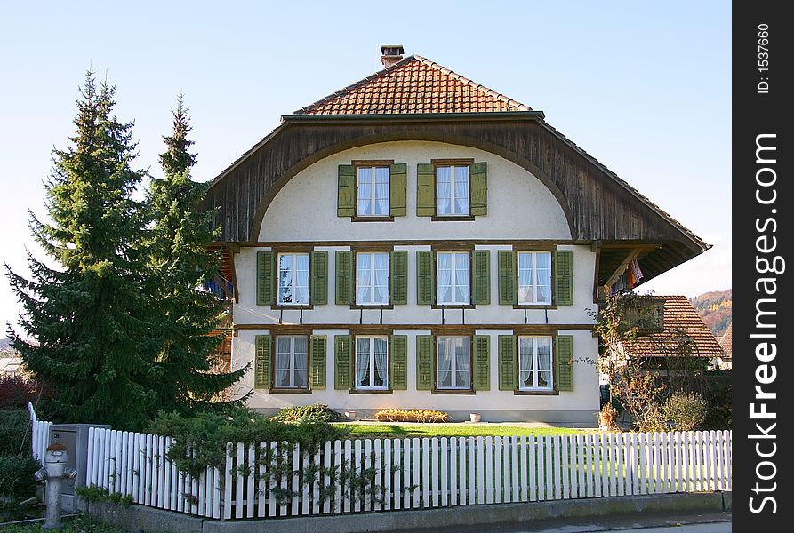 View of an Old Swiss House. View of an Old Swiss House