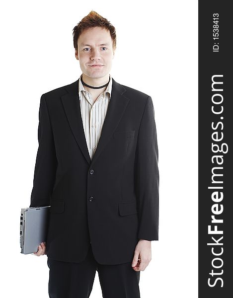 Businessman with laptop