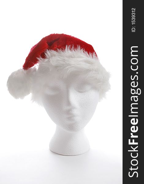 Styrofoam ladies head model with soft shadows. Styrofoam ladies head model with soft shadows