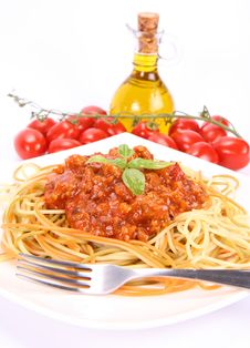 Colorful Spaghetti Bolognese Royalty Free Stock Image Colorful Spaghetti Bolognese Royalty Free Stock Image
