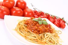 Colorful Spaghetti Bolognese Royalty Free Stock Image Colorful Spaghetti Bolognese Royalty Free Stock Image