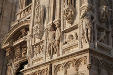 Duomo Cathedral Church In Milan; Italy Stock Photos