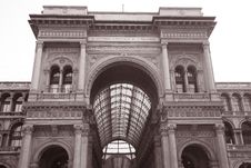 Entrance To Vittorio Emanuele Shopping Gallery Royalty Free Stock Photos Entrance To Vittorio Emanuele Shopping Gallery Royalty Free Stock Photos